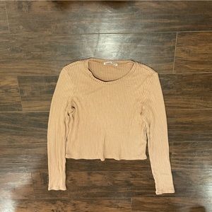 Reformation Ribbed  Long Sleeve Top  Medium